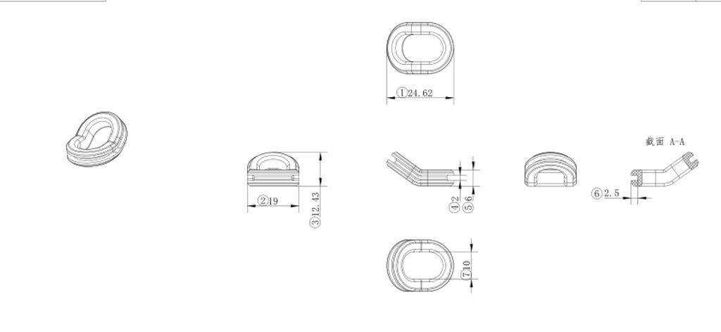 Anti-friction rubber rings( for atomizing engine tube)